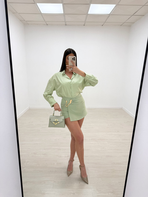 FALDA PANTALÓN DETALLE - VERDE