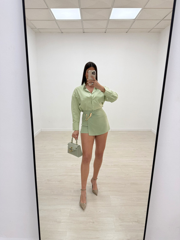 FALDA PANTALÓN DETALLE - VERDE