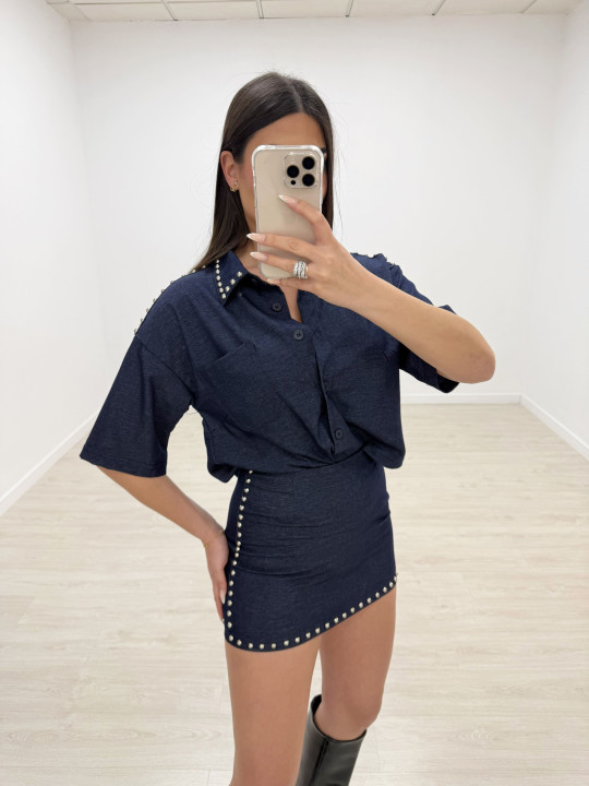 CONJUNTO DENIM TACHAS