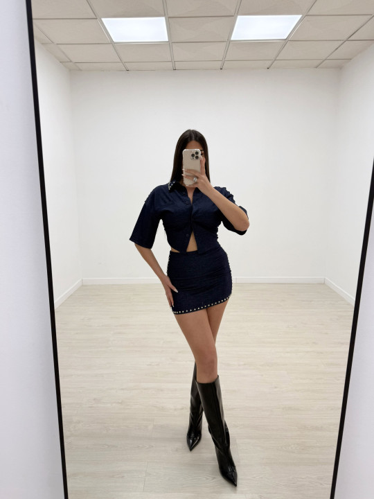 CONJUNTO DENIM TACHAS