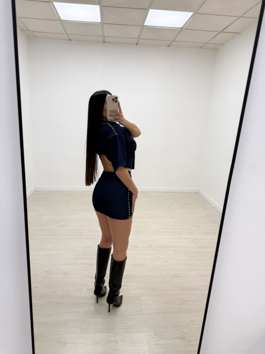 CONJUNTO DENIM TACHAS