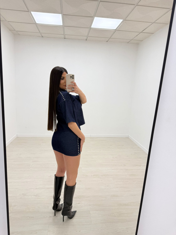 CONJUNTO DENIM TACHAS