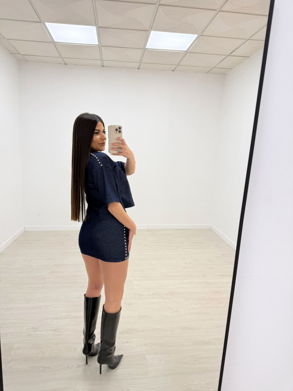 CONJUNTO DENIM TACHAS