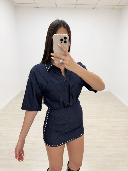 CONJUNTO DENIM TACHAS