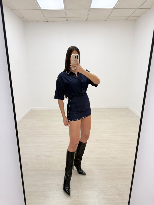 CONJUNTO DENIM TACHAS