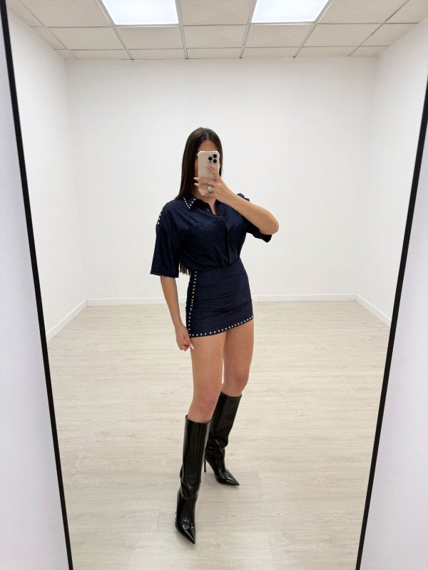 CONJUNTO DENIM TACHAS