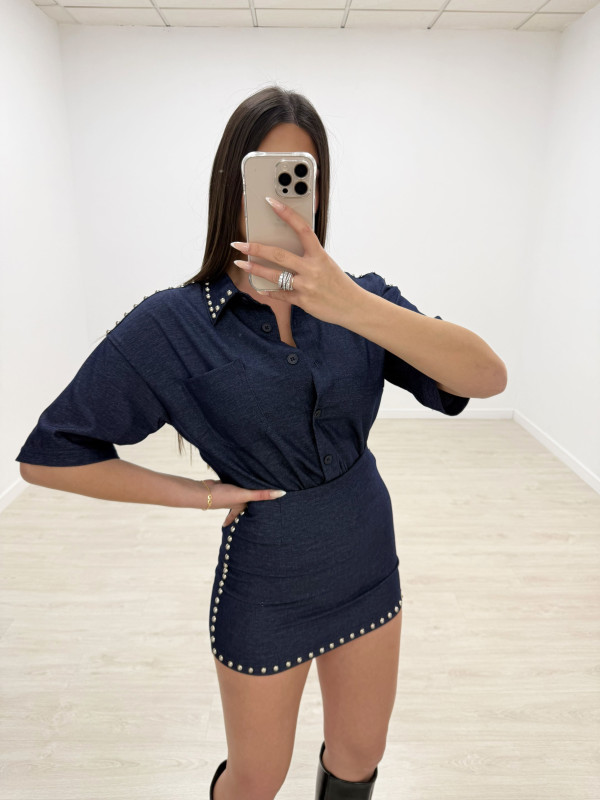 CONJUNTO DENIM TACHAS