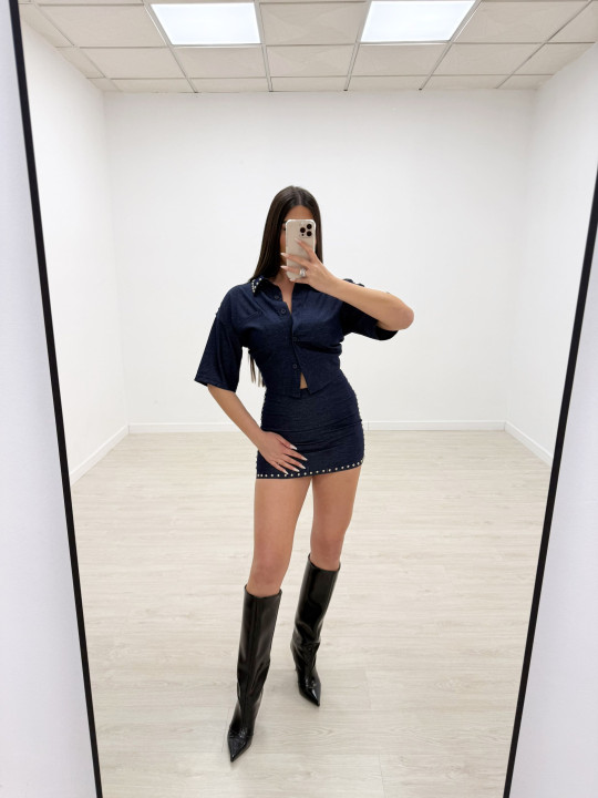 CONJUNTO DENIM TACHAS