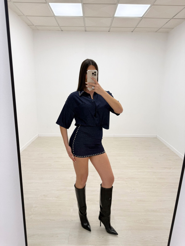 CONJUNTO DENIM TACHAS