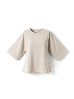 CAMISETA BASIC SILUETA - BEIGE