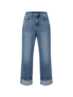 PANTALÓN VAQUERO DOBLADILLO - CLARO