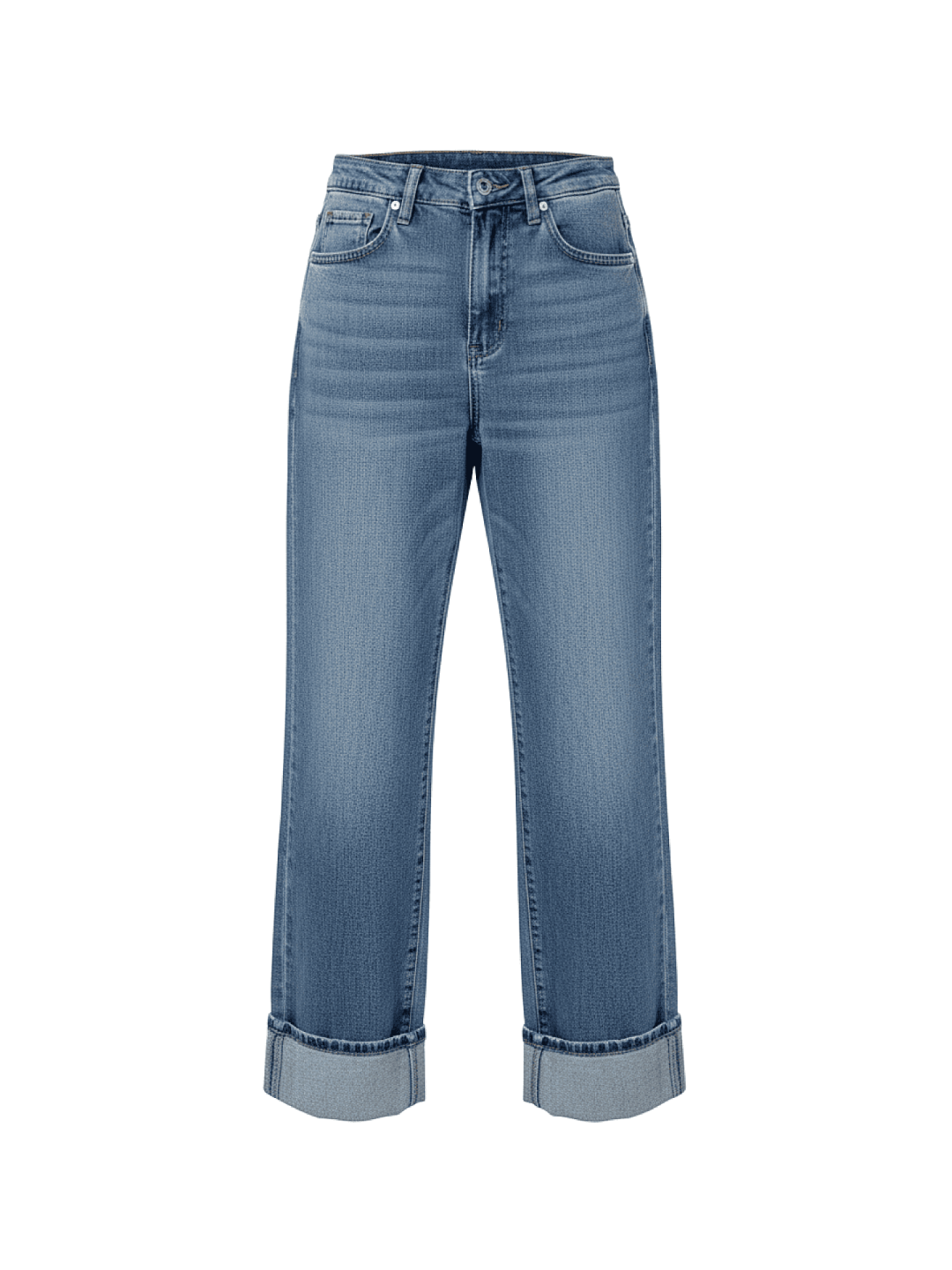 PANTALÓN VAQUERO DOBLADILLO - CLARO