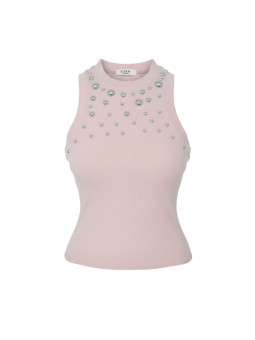 TOP TACHAS ALGODÓN - ROSA