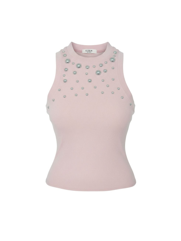 TOP TACHAS ALGODÓN - ROSA