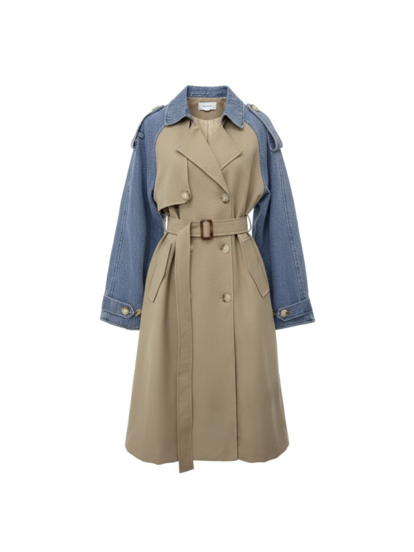 GABARDINA COMBINADA DENIM PREMIUM - CAMEL