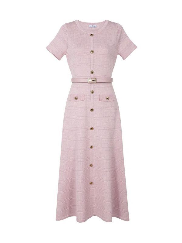 VESTIDO SANDRO CINTURÓN - ROSA