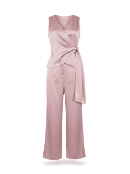 CONJUNTO SATINADO DE VESTIR - ROSA