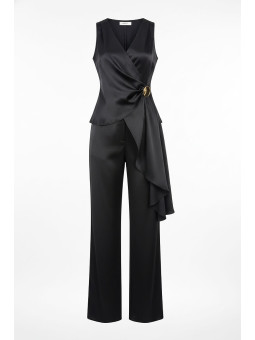 CONJUNTO SATINADO DE VESTIR - NEGRO