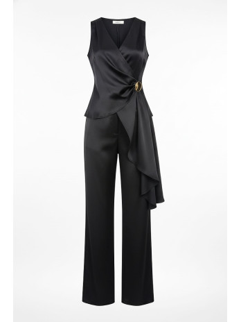 CONJUNTO SATINADO DE VESTIR - NEGRO