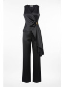 CONJUNTO SATINADO DE VESTIR - NEGRO
