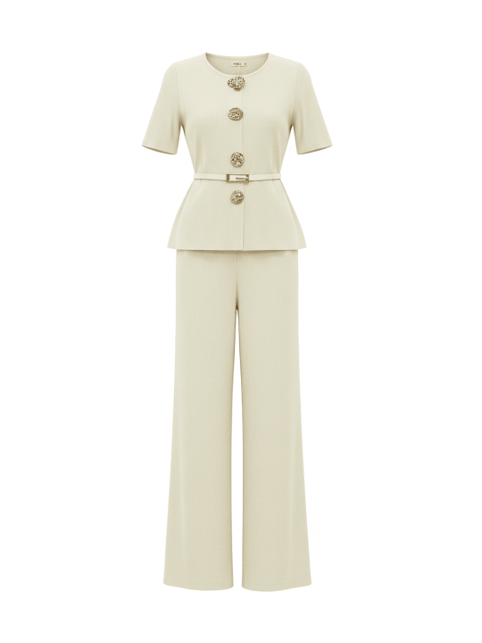 CONJUNTO PUNTO MIRANDA - BEIGE
