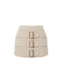 FALDA PANTALÓN HEBILLAS PREMIUM - BEIGE