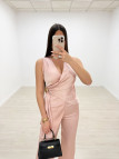 CONJUNTO SATINADO DE VESTIR - ROSA