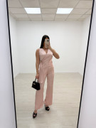 CONJUNTO SATINADO DE VESTIR - ROSA