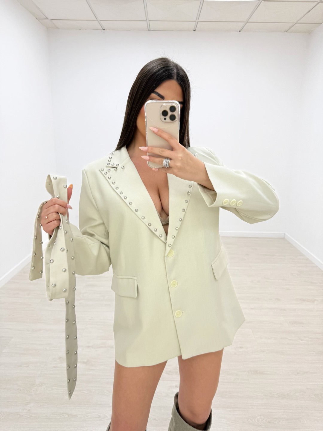 BLAZER TACHAS PREMIUM - BEIGE