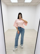 PANTALÓN VAQUERO DOBLADILLO - CLARO