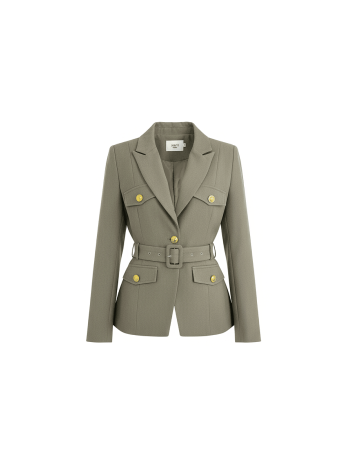 BLAZER PREMIUM ENTALLADA - CAQUI
