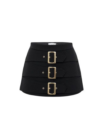 FALDA PANTALÓN HEBILLAS PREMIUM - NEGRA