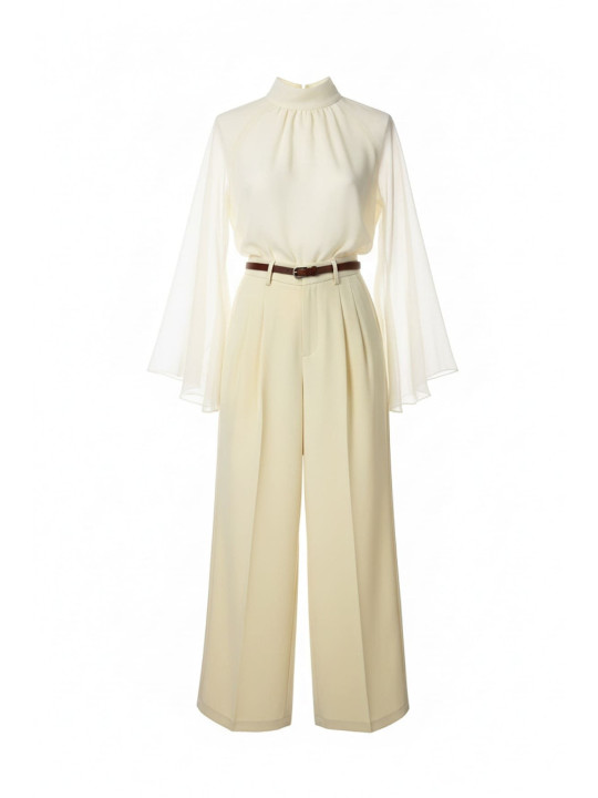 BLUSA CAPA EXCLUSIVA - CREMA