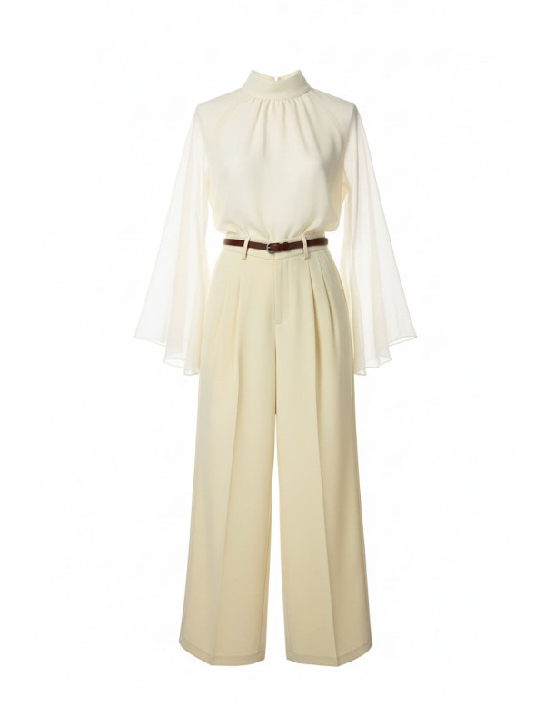 BLUSA CAPA EXCLUSIVA - CREMA