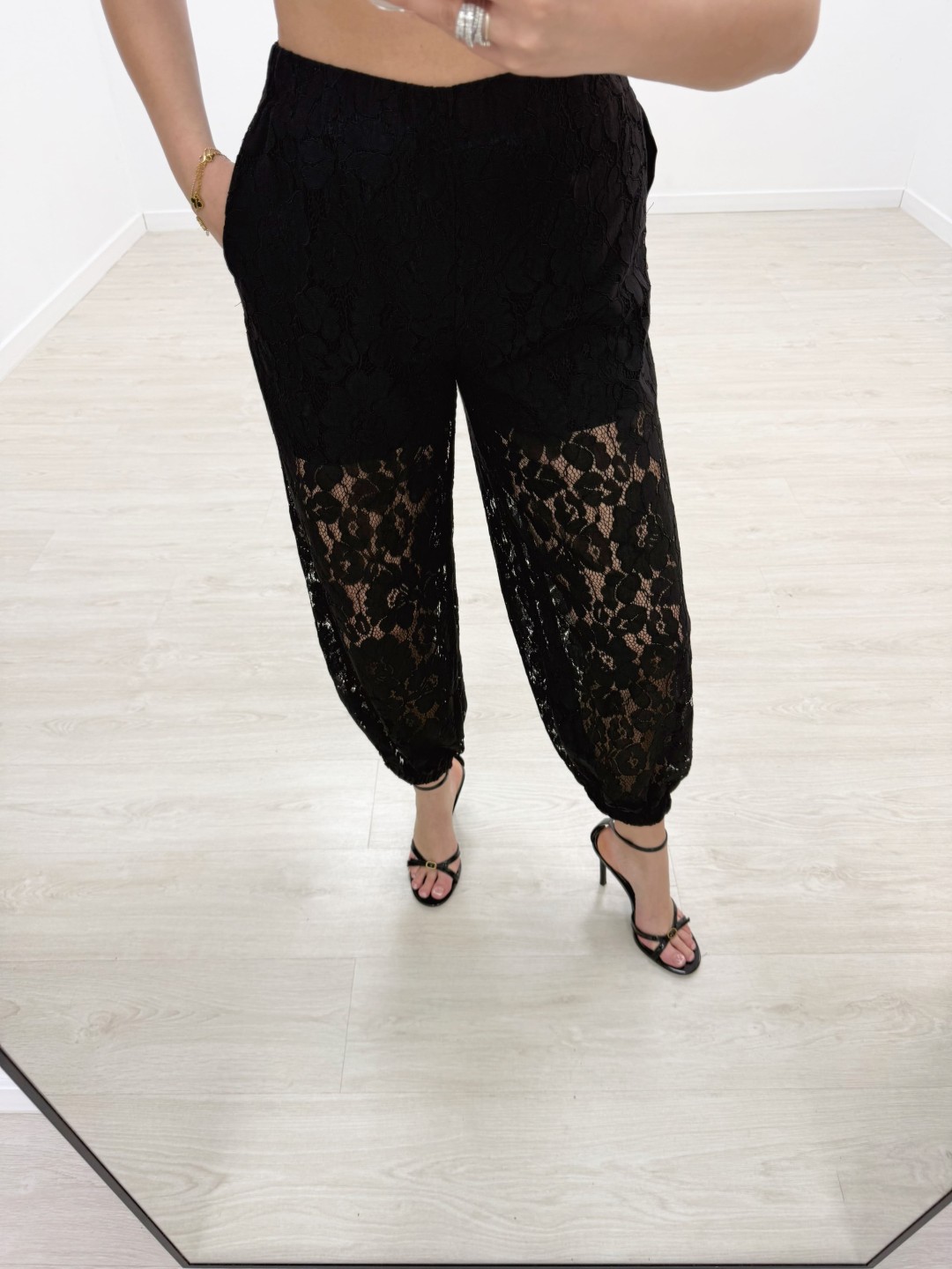 PANTALÓN ENCAJE CALIDAD SUPERIOR - NEGRO
