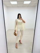 BLUSA CAPA EXCLUSIVA - CREMA