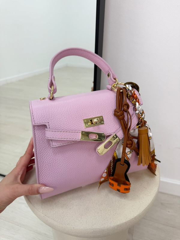 BOLSO MAXI KELLY (PIEL 100%) - ROSA