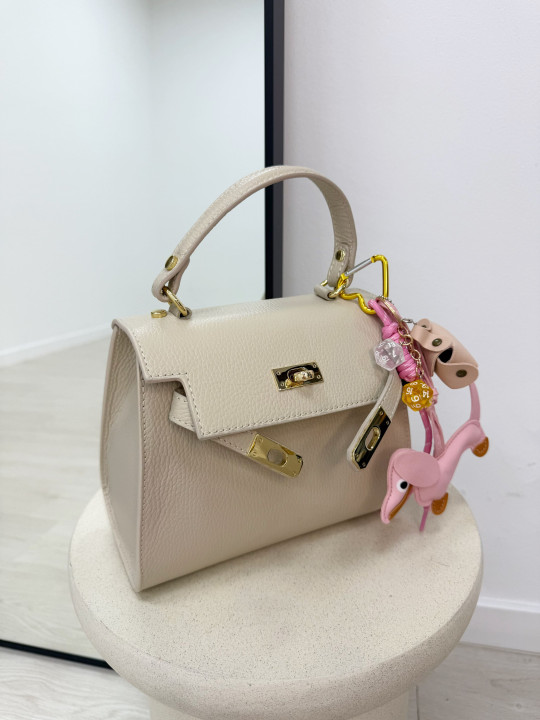 BOLSO MAXI KELLY (PIEL 100%) - BEIGE