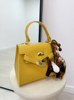 BOLSO MAXI KELLY (PIEL 100%) - AMARILLO