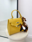 BOLSO MAXI KELLY (PIEL 100%) - AMARILLO