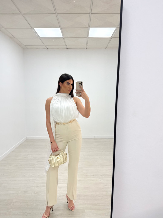 PANTALÓN DE VESTIR EXCLUSIVO BEIGE (9299)