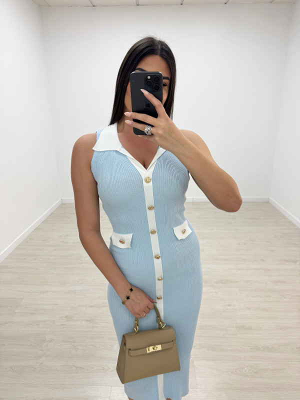 VESTIDO MARIANA CELESTE