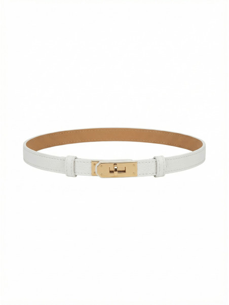 CINTURÓN HERMS (PIEL 100%) - BLANCO