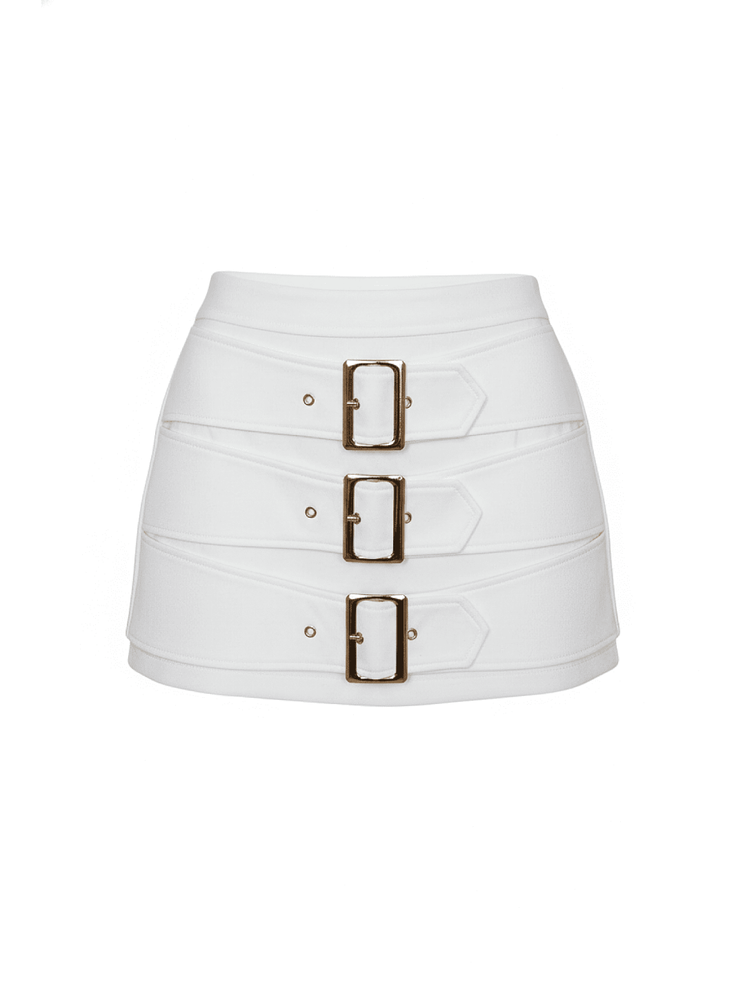 FALDA PANTALÓN HEBILLAS PREMIUM - BLANCO