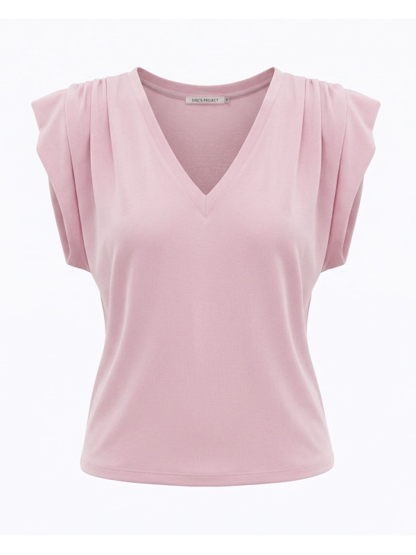 CAMISETA HOMBRERAS ALGODÓN CALIDAD - ROSA