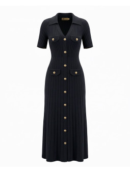 VESTIDO SANDRO BASIC - NEGRO