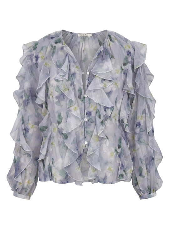 CAMISA VOLANTES ESTAMPADA
