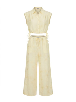 CONJUNTO BORDADO - AMARILLO BUTTER