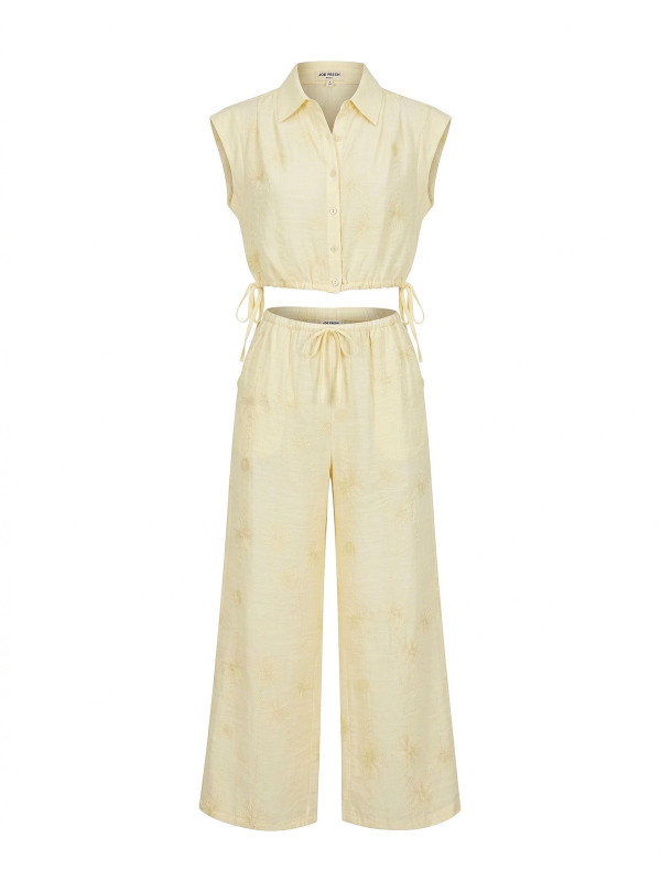 CONJUNTO BORDADO - AMARILLO BUTTER