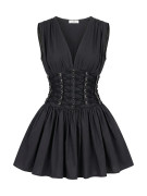 VESTIDO CUERDAS EXCLUSIVO - NEGRO